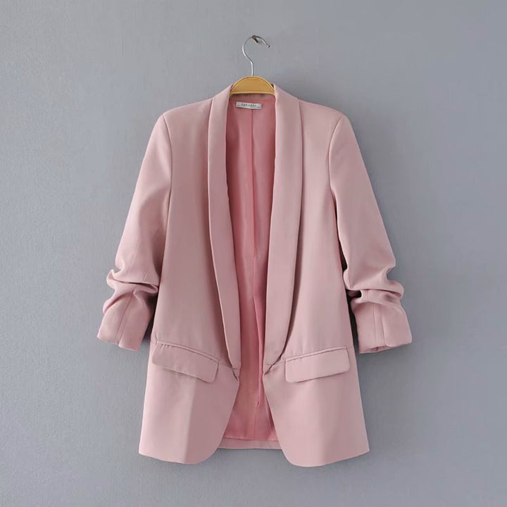 Damen nan taillierter Blazer mit Schalkragen und dreiviertelärmeln Drune