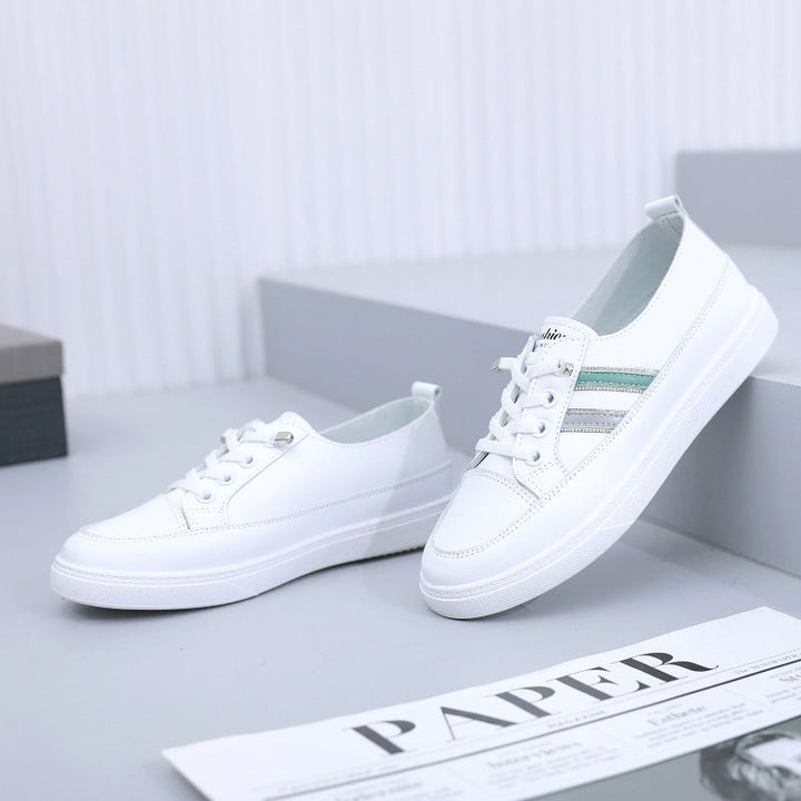 Damen modische Sneakers mit elastischem Schnürsystem und rutschfester Sohle Drune