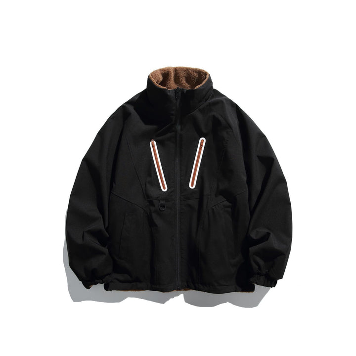 Unisex Technische Softshelljacke mit Fleece-Innenfutter und vertikalen Brustreißverschlüssen Drune