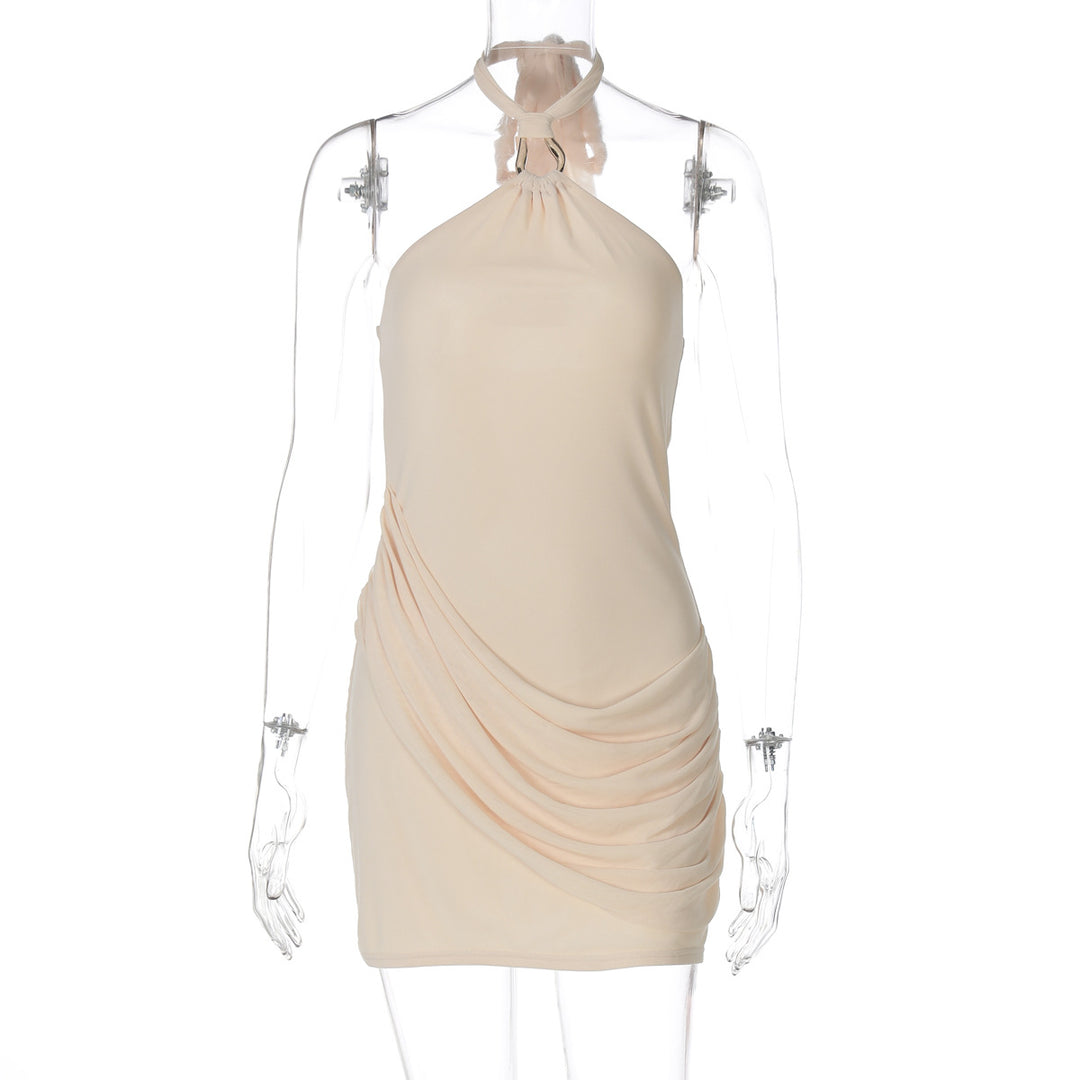Damen Halterneck Minikleid mit raffinierten Drapierungen Drune