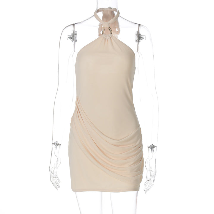 Damen Halterneck Minikleid mit raffinierten Drapierungen Drune
