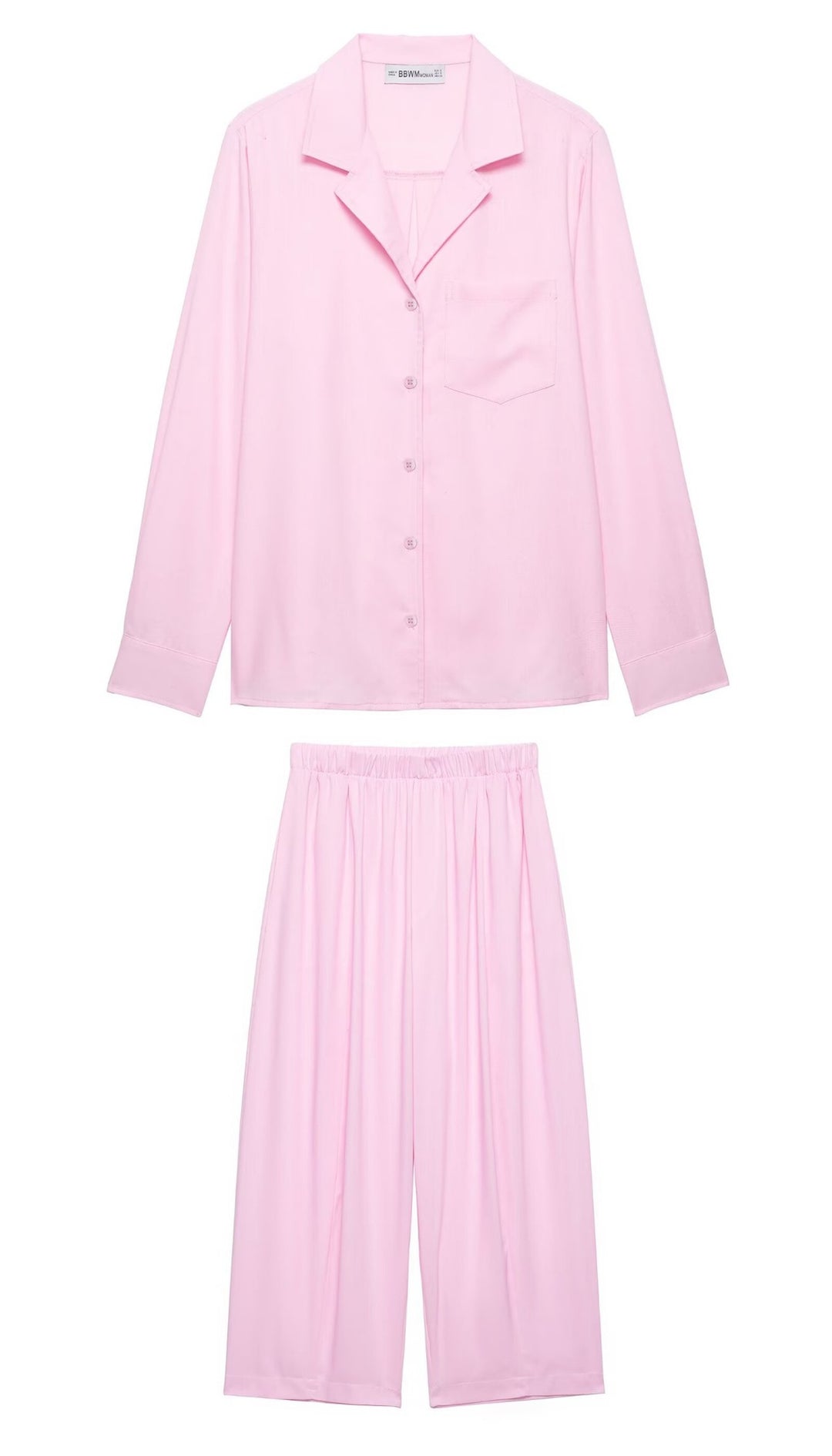 Damen Zweiteiliges Lounge‑Set mit Hemdoberteil und weiter Culotte mit Elastikbund Drune