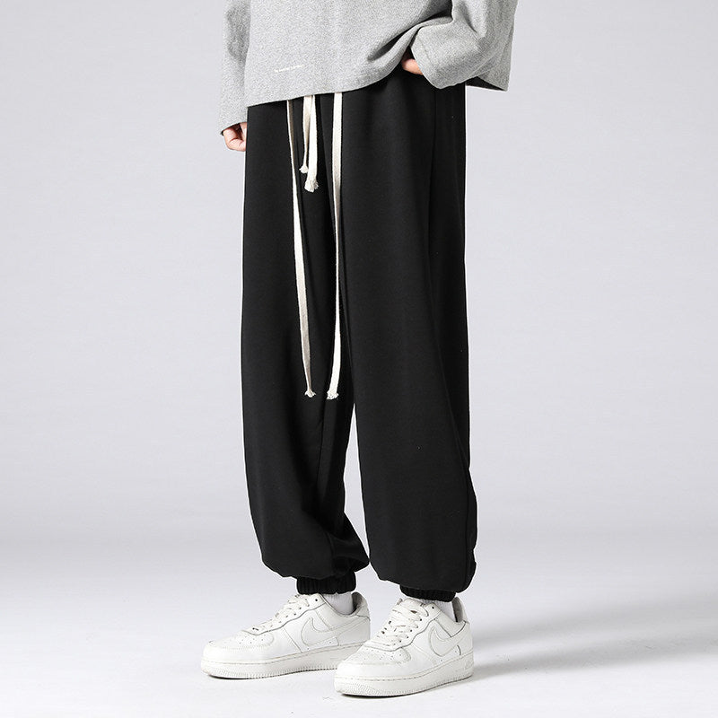 Herren Oversize-Jogginghose mit tiefer Leibhöhe, konischem Bein & extra langen Kordeln Drune
