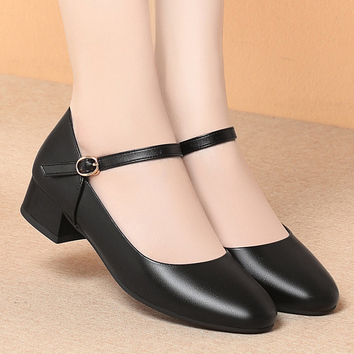 Damen Ballerinas mit modischem Riemchen und bequemer Absatzhöhe Drune