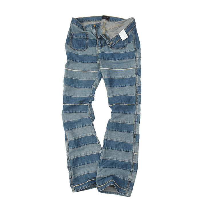 Damen Jeanshose mit modernem Streifenmuster und bequemer Passform Drune