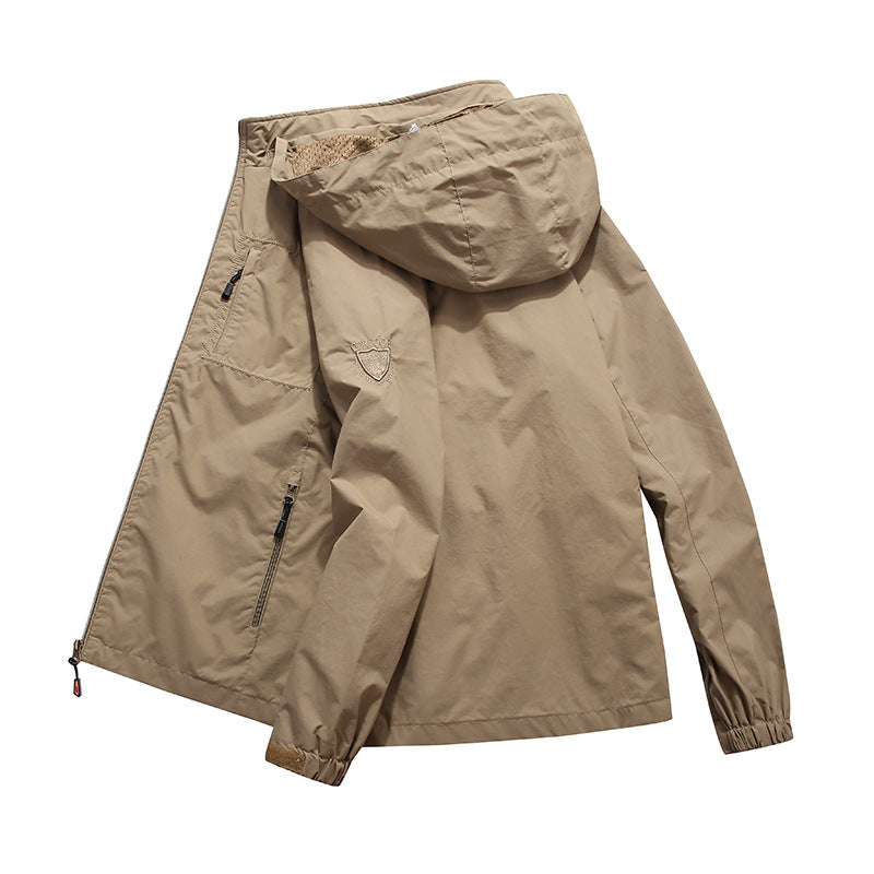 Herren Technische Outdoorjacke mit verstellbarer Kapuze Drune
