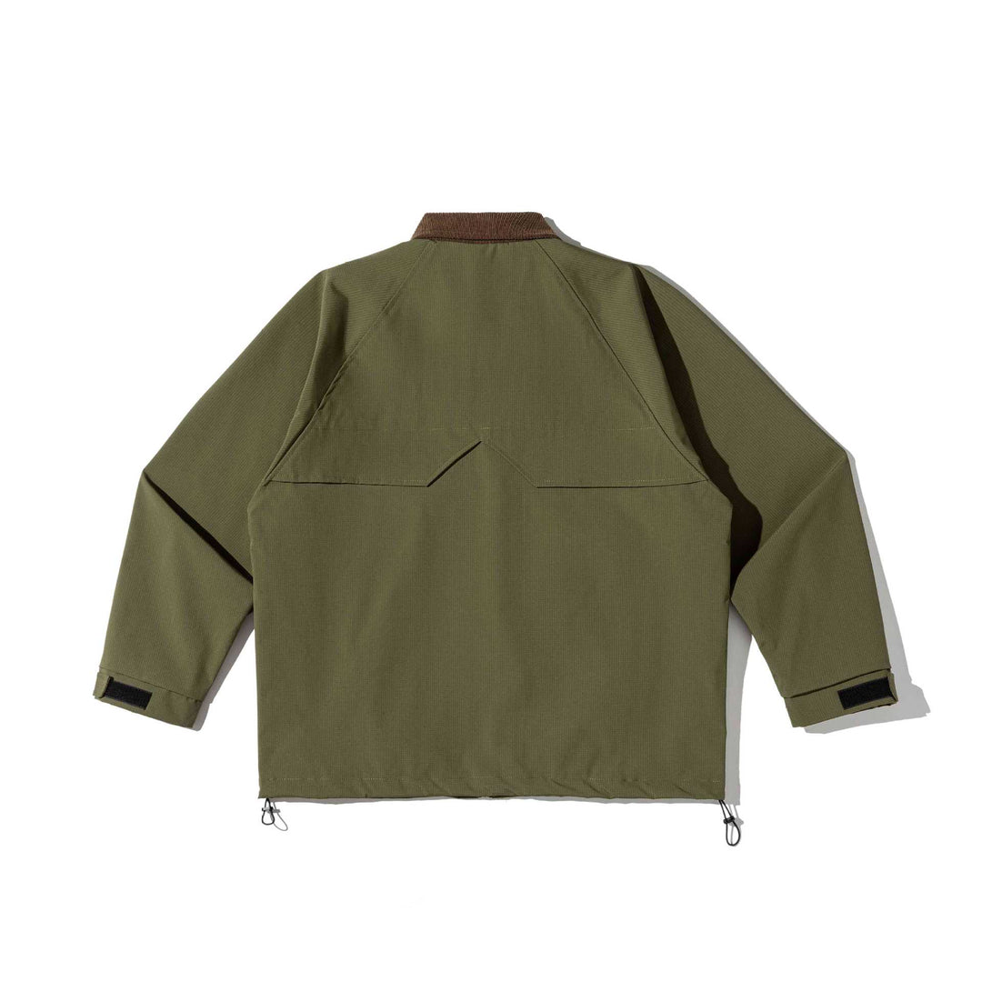 Herren Fieldjacke im Parka‑Stil mit Cordkragen und Utility‑Details Drune