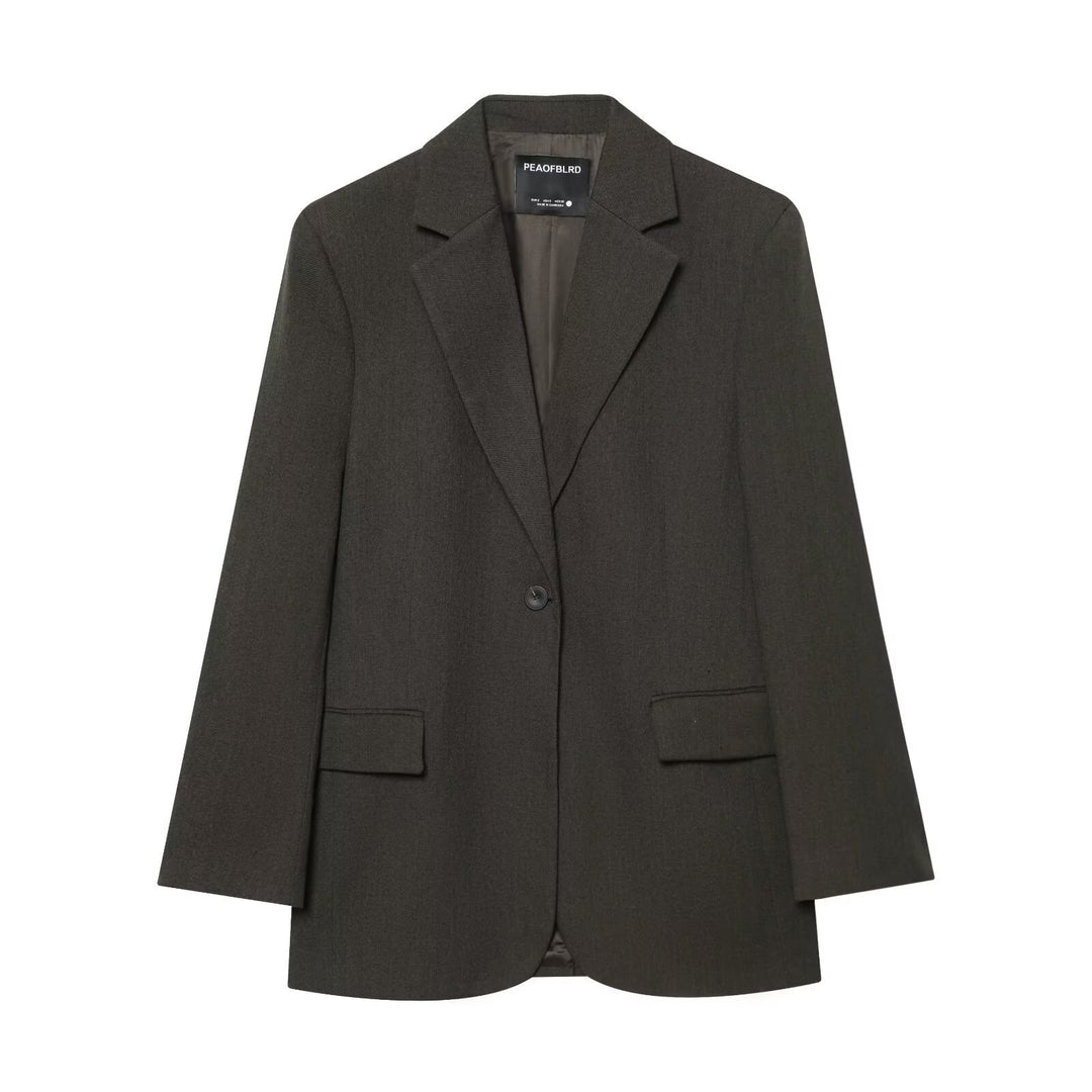 Damen eleganter Blazer mit dezentem Schnitt Drune