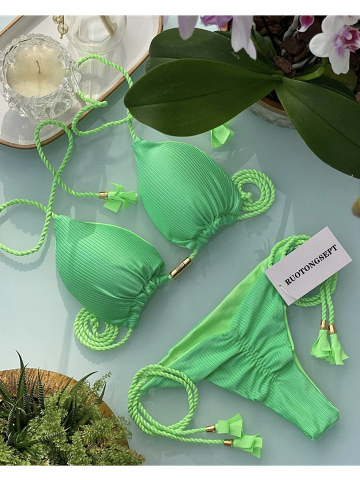 Damen Bikini-Set mit verstellbaren Riemen und raffiniertem Design Drune
