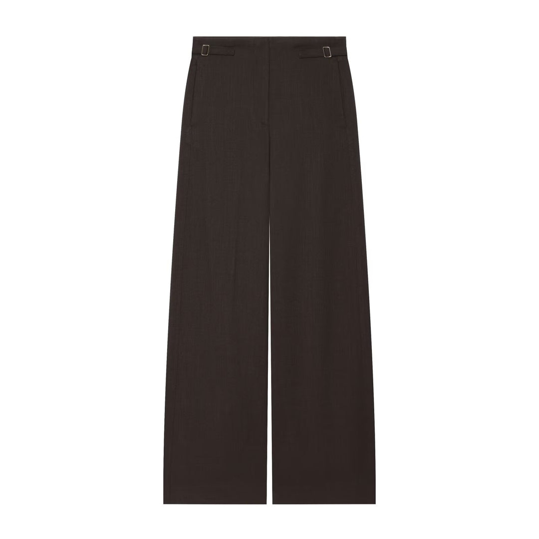 Damen Weite High Waist Culotte‑Hose mit klarer Frontnaht und seitlichen Taillenriegeln Drune