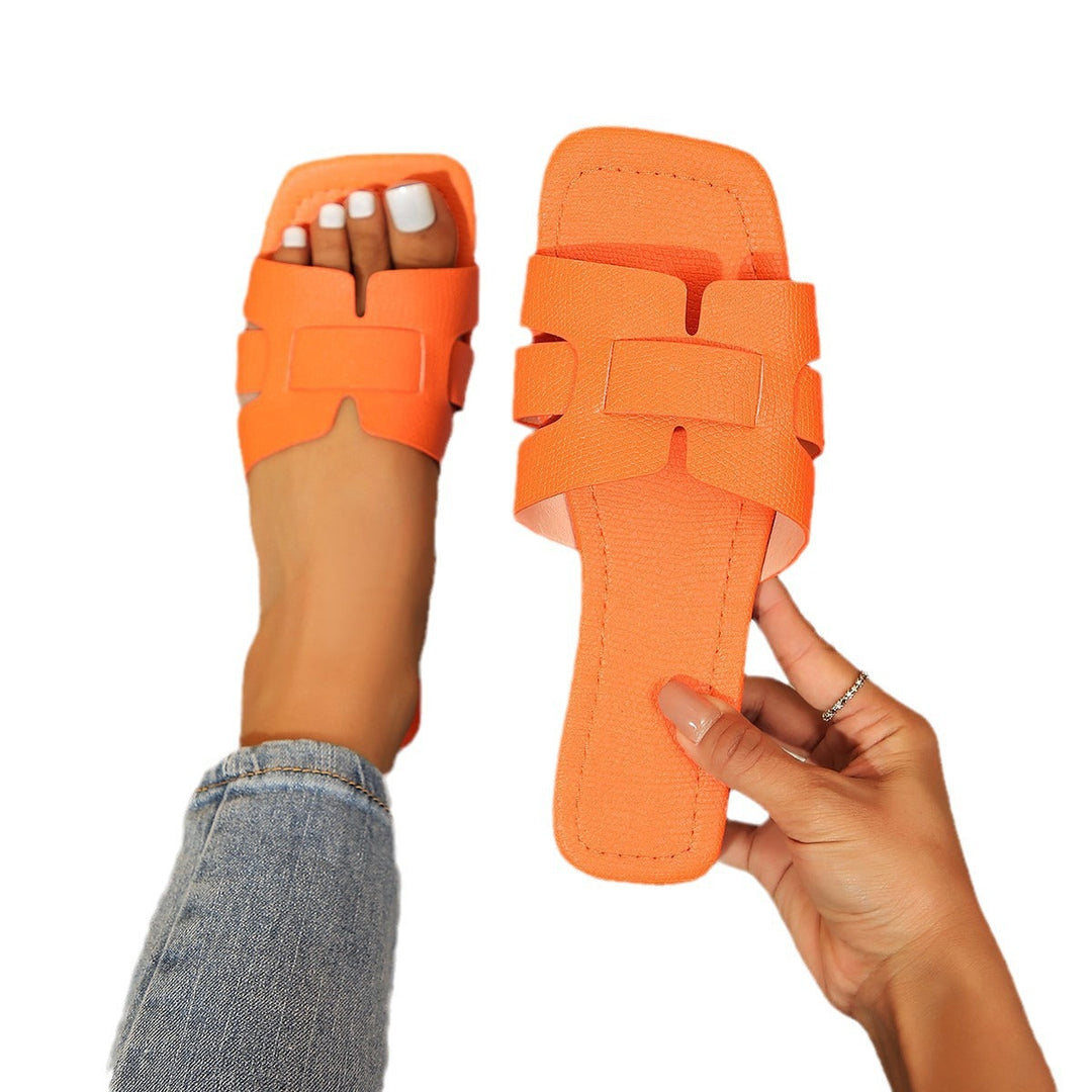 Damen Komfortable Slidesandalen mit modischem Riemen-Design Drune