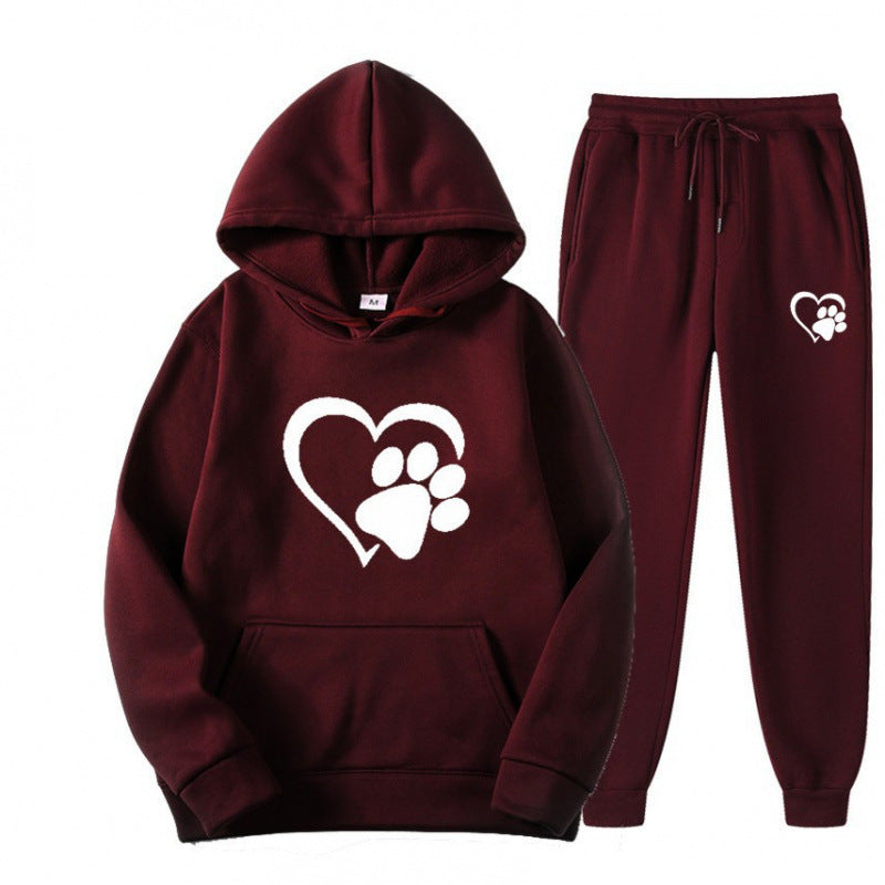 Damen Kuscheliger Hoodie und Jogginghose Set Drune