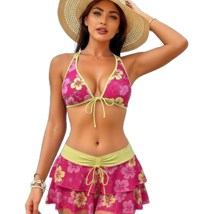 Damen Strand Bikiniset mit verspieltem Rock Drune