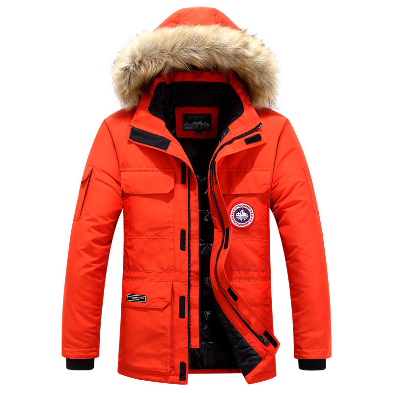 Herren Wärmeisolierender Winterparka mit Kunstfellkapuze und Funktionsfutter Drune