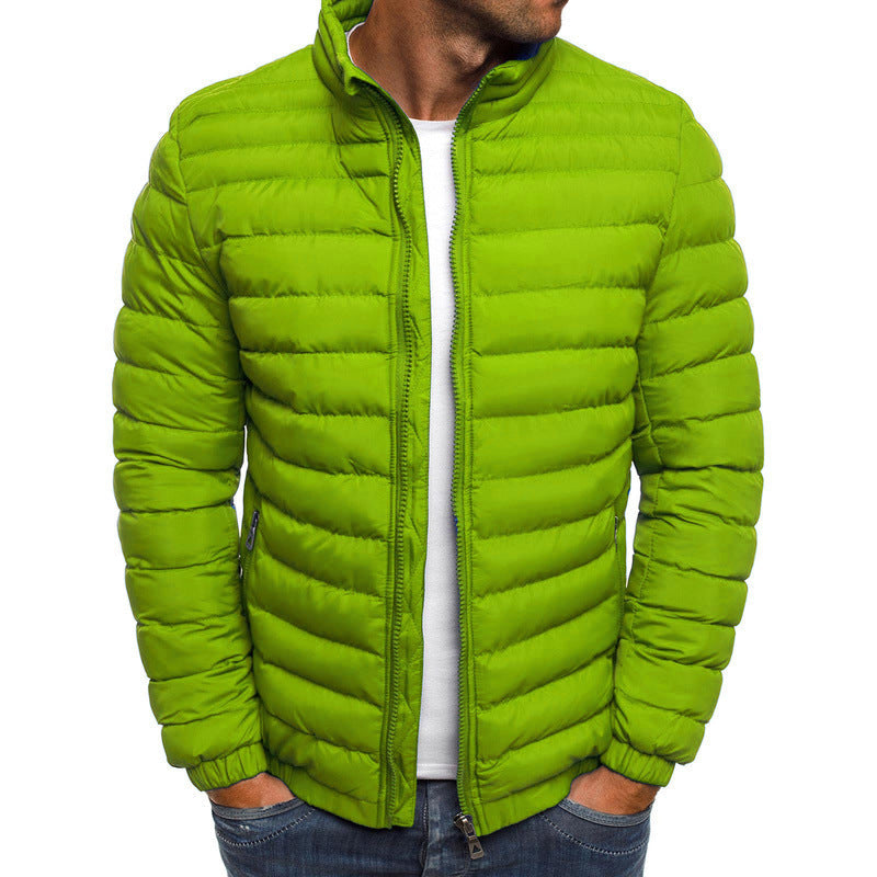 Herren leichte Steppjacke mit hohem Kragen und elastischen Bündchen Drune