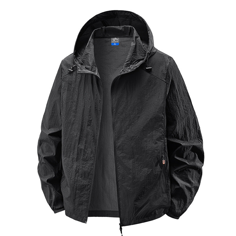 Herren Leichte Outdoorjacke mit verstellbarem Kapuzendesign Drune