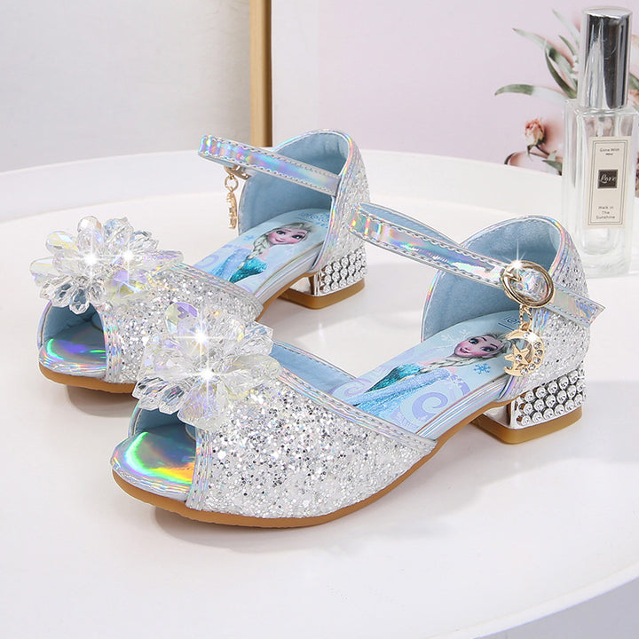 Mädchen Ballerinas mit funkelnden Akzenten und Blumenapplikation Drune
