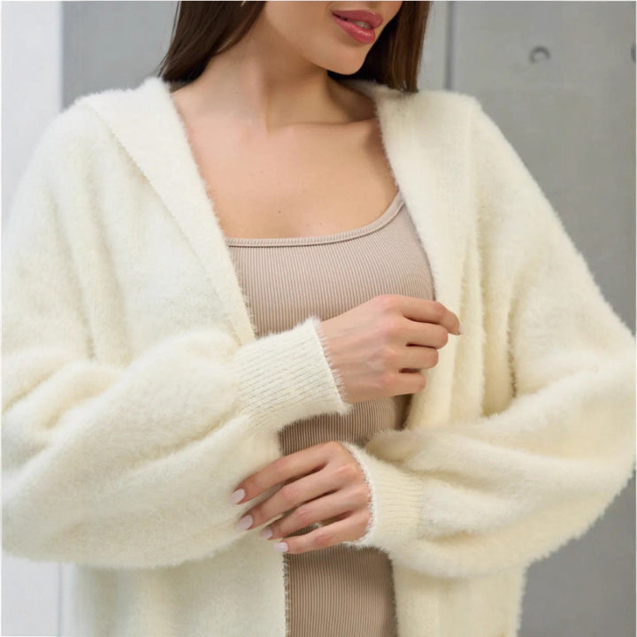 Damen Eleganter Lange Strickmantel Drune
