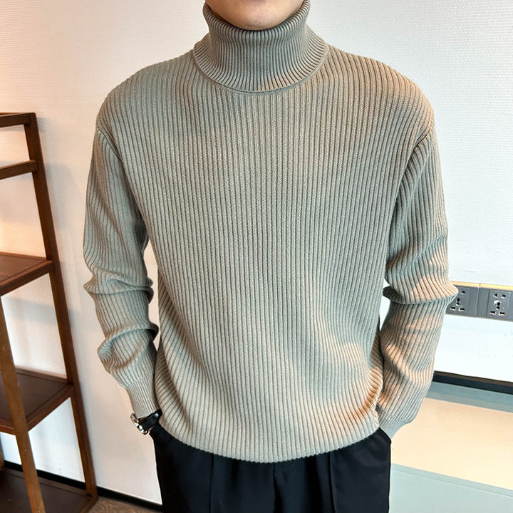 Herren Strickpullover mit hohem Kragen Drune