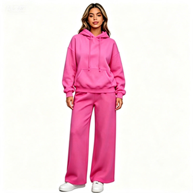 Damen Bequemer Oversized Hoodie mit weiten Jogginghosen Drune