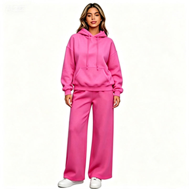 Damen Bequemer Oversized Hoodie mit weiten Jogginghosen Drune