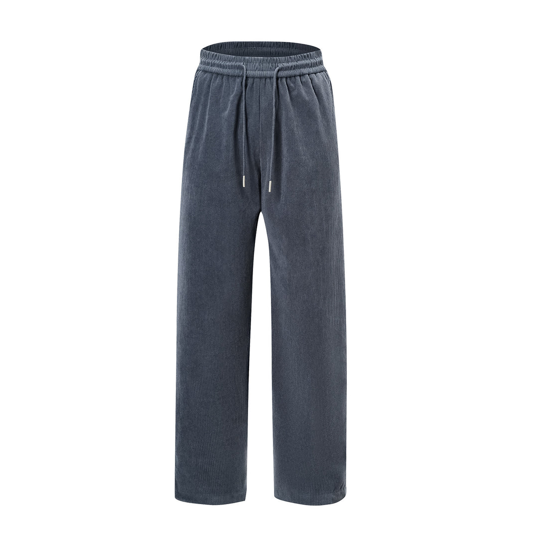Damen Cordhose mit weitem Bein, elastischem Bund und Kordelzug Drune
