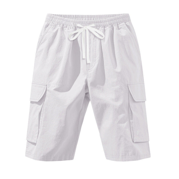 Herren nan knielange Utility-Shorts aus leichtem Baumwollmix mit elastischem Tunnelzugbund und aufgesetzten Klappentaschen Drune