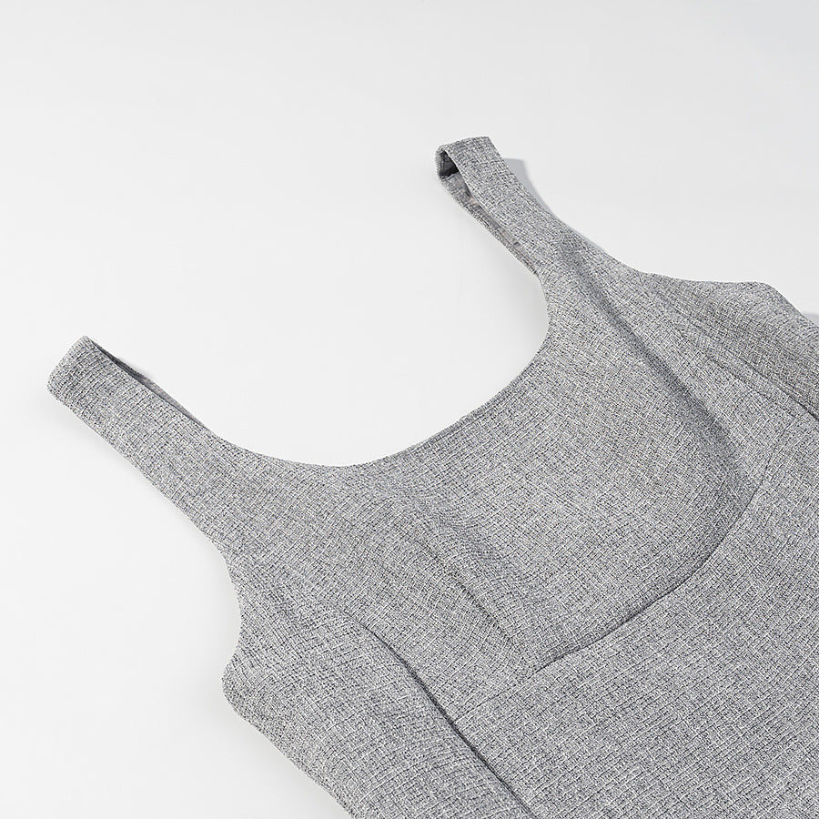 Damen Elegantes zweiteiliges Wollmisch-Kostüm mit tailliertem Kurzblazer und ausgestelltem Midirock Drune