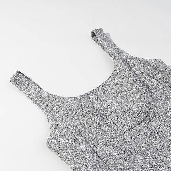Damen Elegantes zweiteiliges Wollmisch-Kostüm mit tailliertem Kurzblazer und ausgestelltem Midirock Drune
