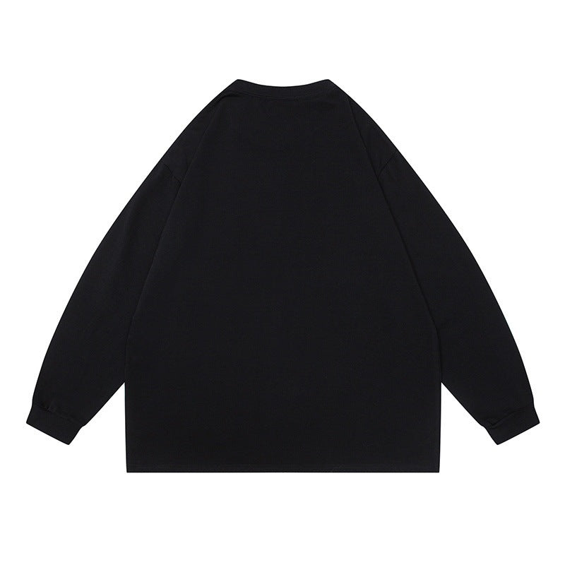 Unisex Oversize-Longsleeve aus schwerer Baumwollmischung mit Raglanärmeln und gerippten Bündchen Drune