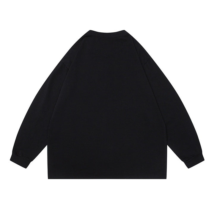 Unisex Oversize-Longsleeve aus schwerer Baumwollmischung mit Raglanärmeln und gerippten Bündchen Drune