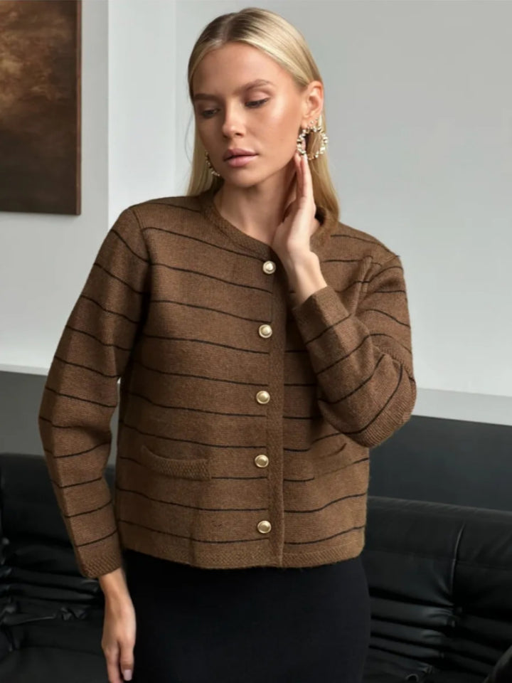 Damen Stylischer Strickblazer Drune