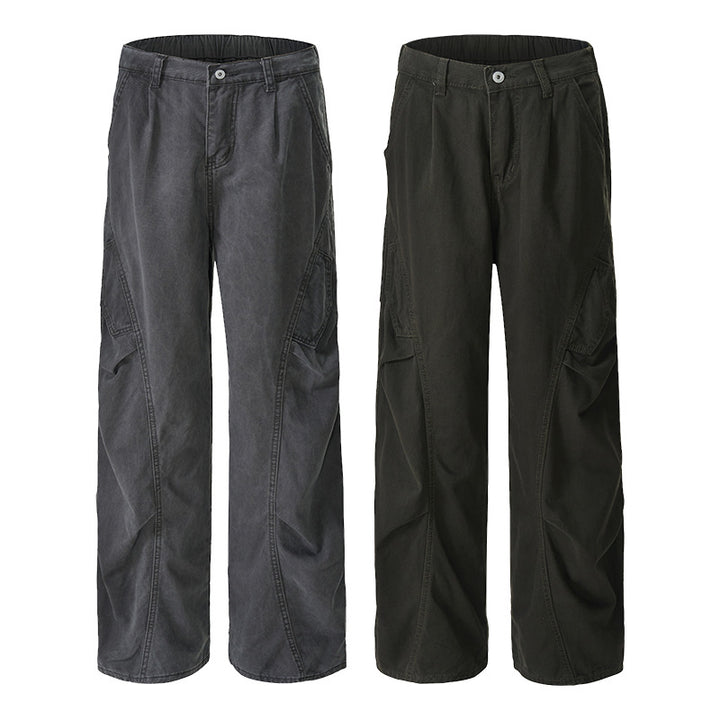 Damen weite Cargo-Hose im Baggy-Stil mit Utility-Taschen Drune