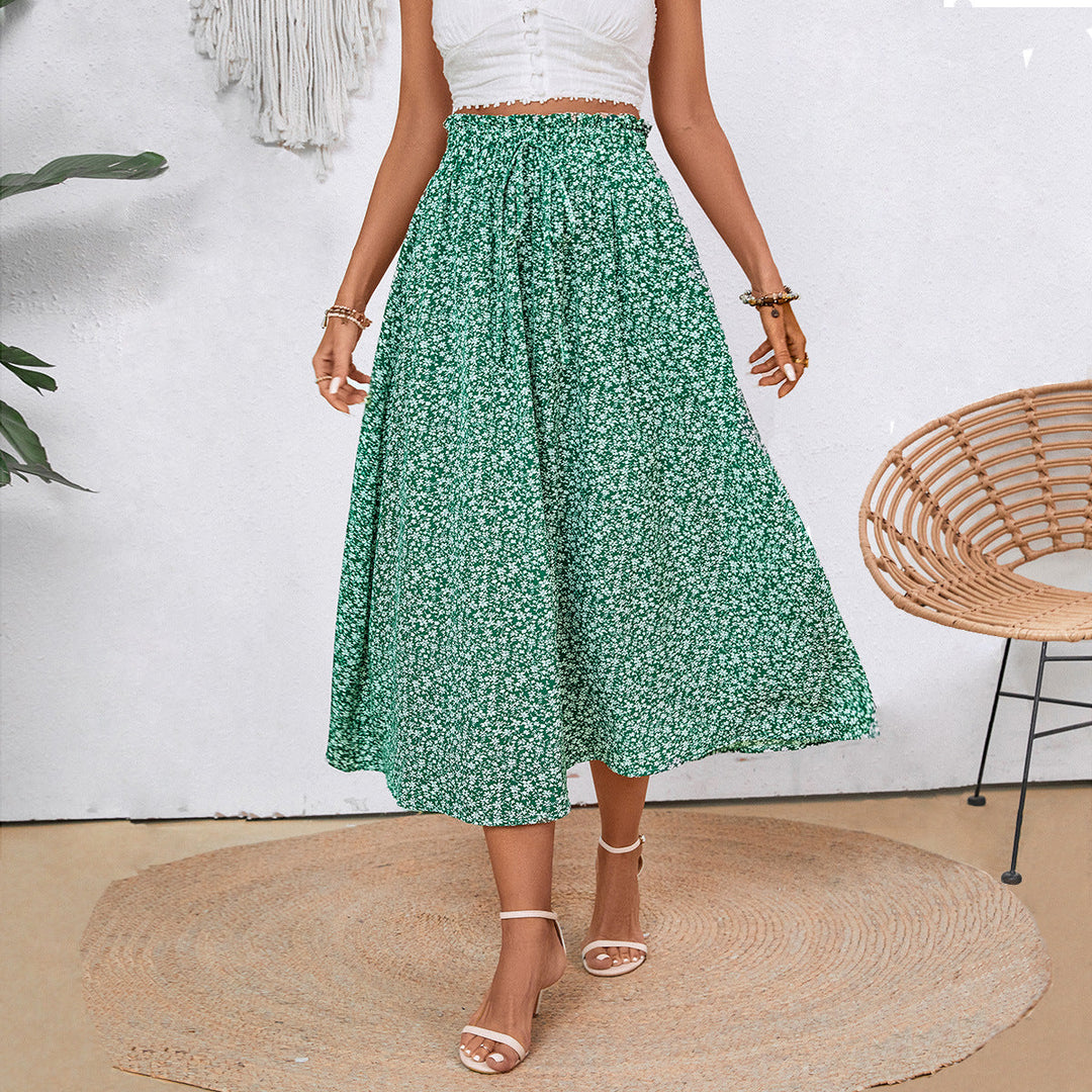 Damen Maxirock mit floralem Muster Drune