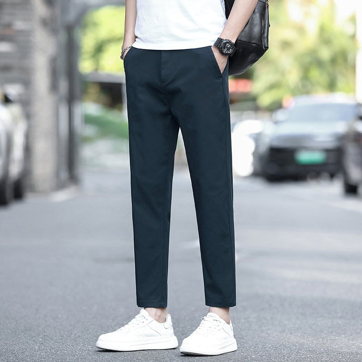 Herren Modische Chino-Hose mit elastischem Bund Drune