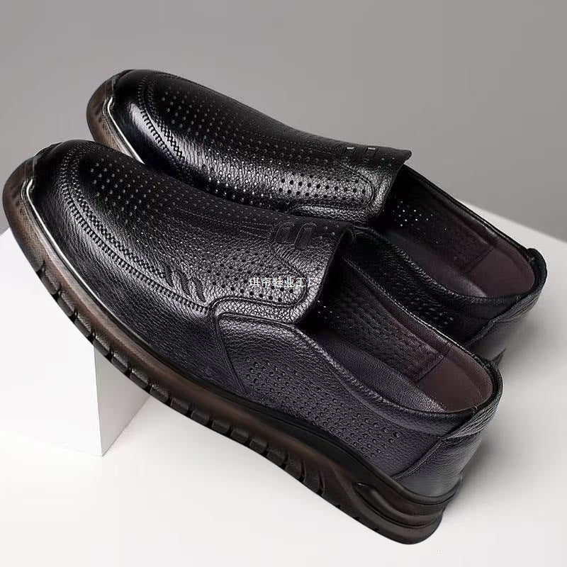 Herren Bequeme Leder Sneakers Drune