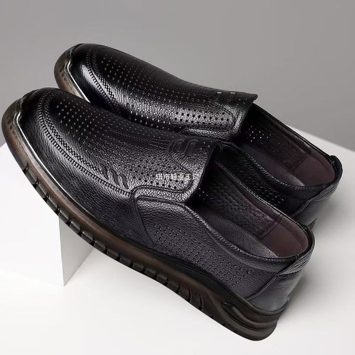 Herren Bequeme Leder Sneakers Drune
