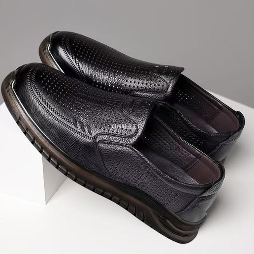 Herren Bequeme Leder Sneakers Drune