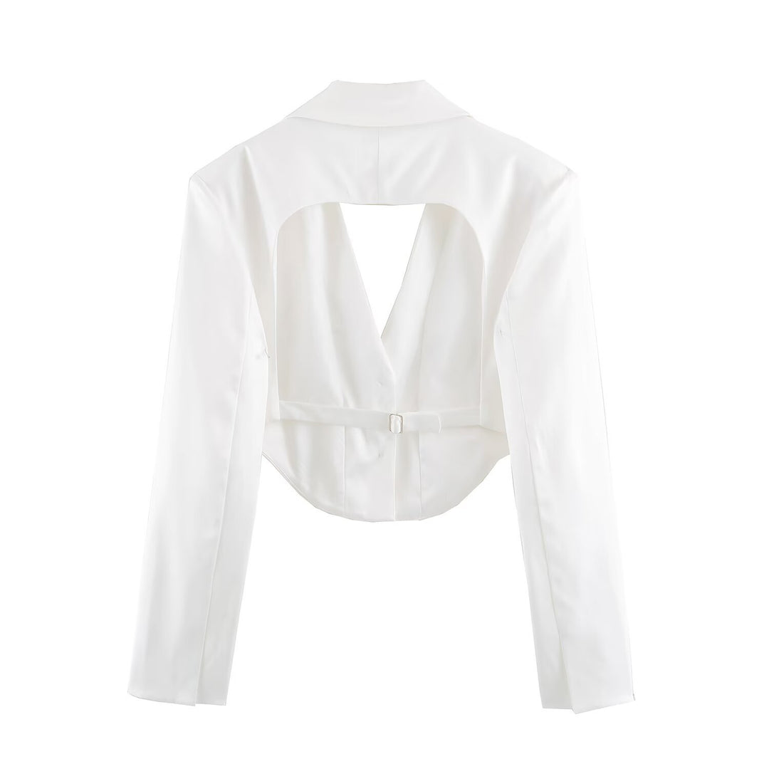 Damen Kurzblazer-Bolero mit Reverskragen und taillierter Silhouette Drune