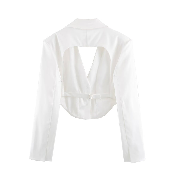 Damen Kurzblazer-Bolero mit Reverskragen und taillierter Silhouette Drune