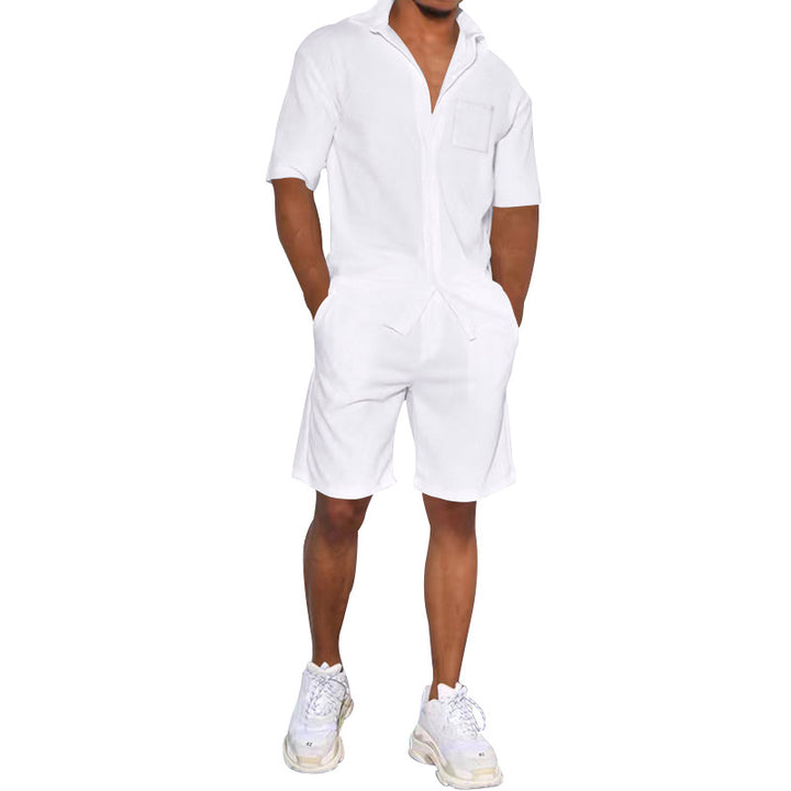 Herren modischer Overall mit praktischen Taschen und sportlichem Flair Drune
