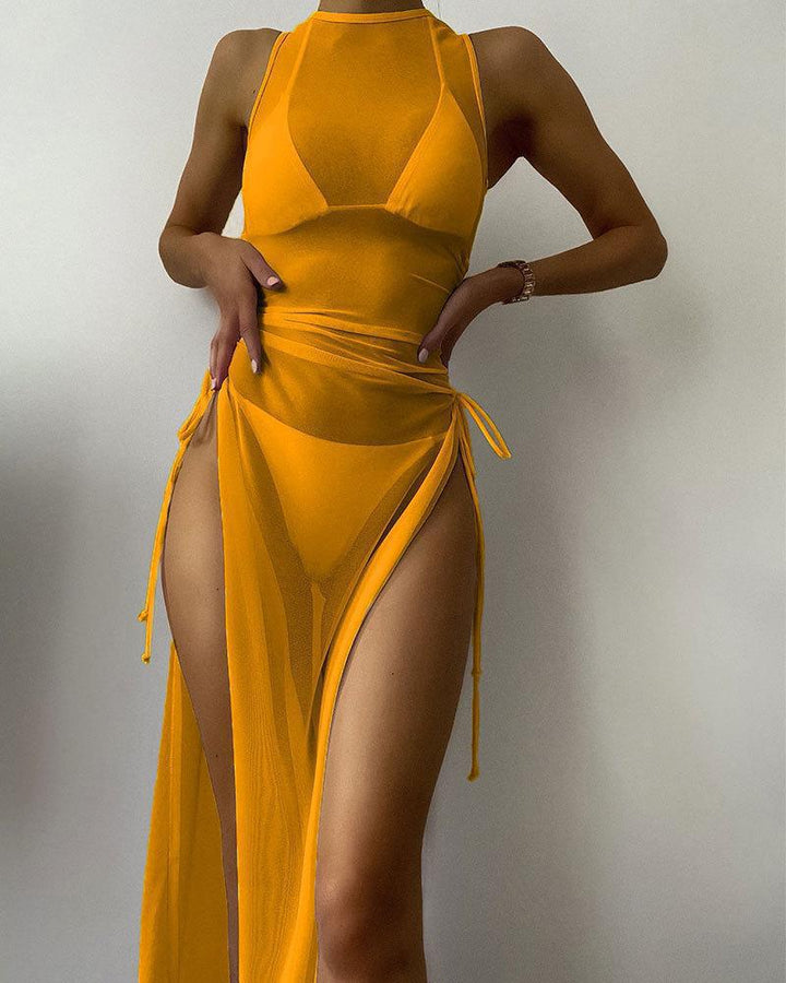 Damen Lange Strandkleid Drune