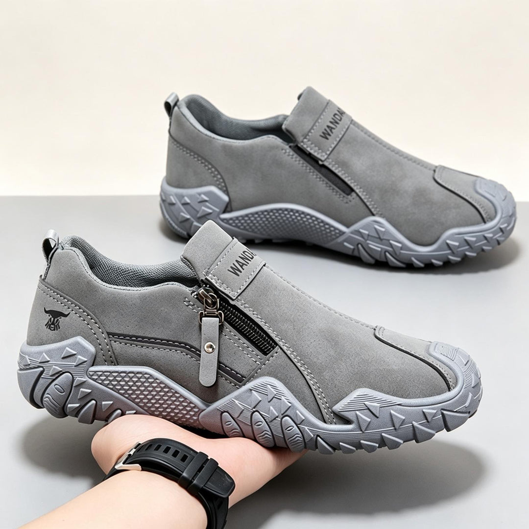 Herren Sportliche Slip-On Sneakers mit Zipper Drune
