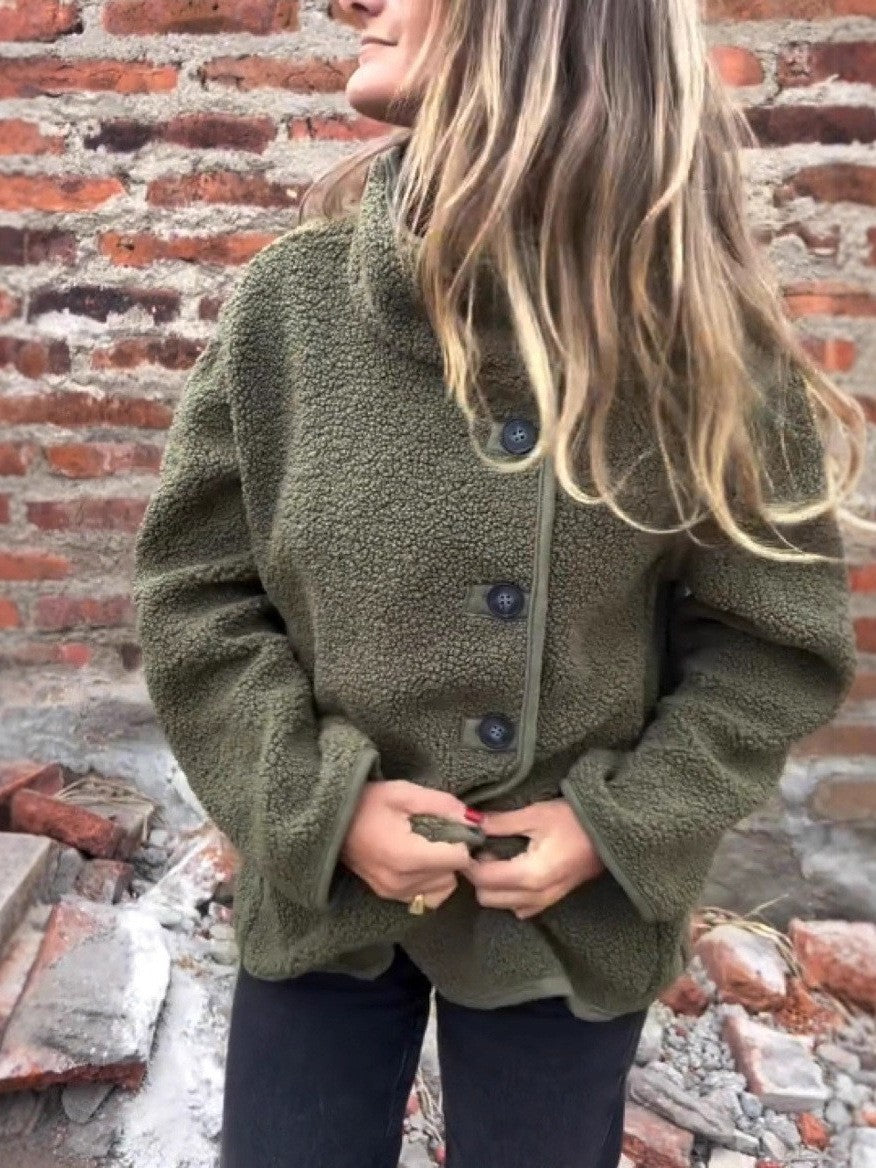 Damen lockere Fleecejacke Drune