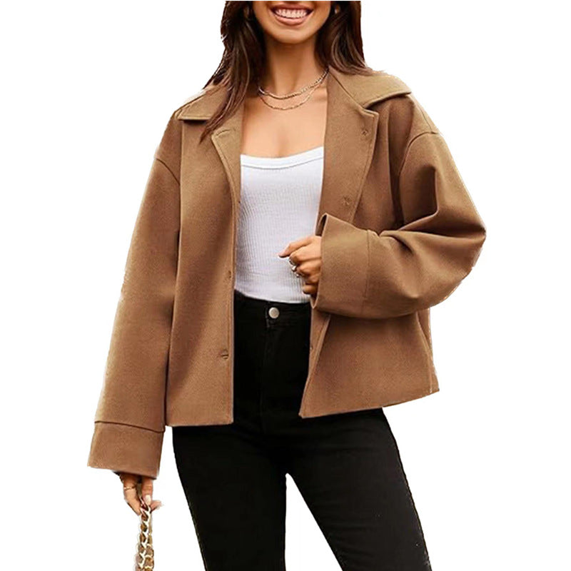 Damen Elegante Oversized-Jacke mit weich strukturiertem Stoff und lässigem Schnitt Drune