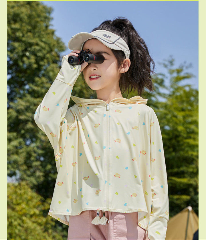 Damen Sommerliche UV-Schutzjacke mit Kapuze Drune