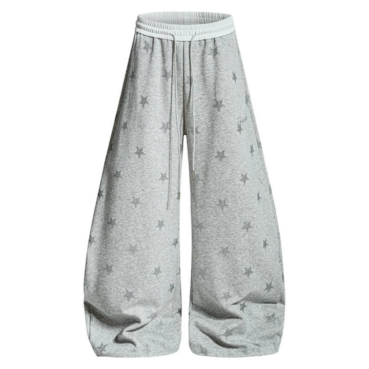 Damen Weite Lounge-Hose mit Sternenprint und elastischem Tunnelzug Drune