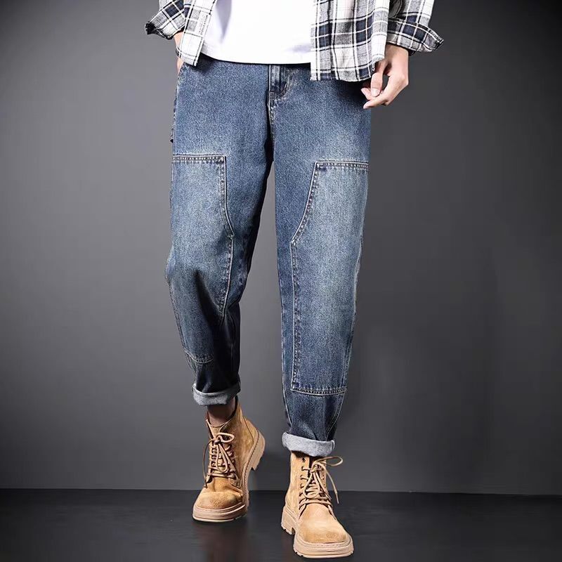 Herren Modische Cargo Jeans Drune