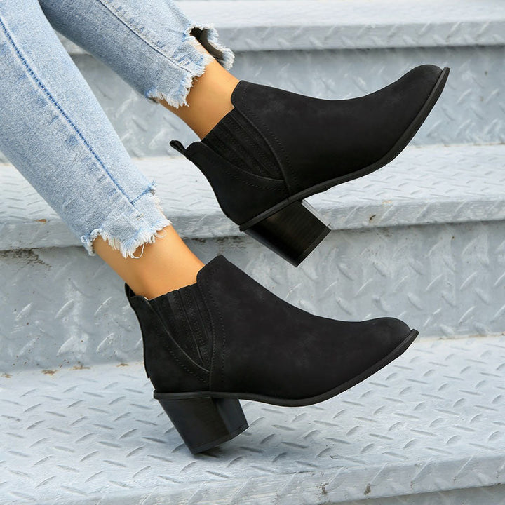 Drune | Vintage Stiefeletten Mit Klobigem Absatz