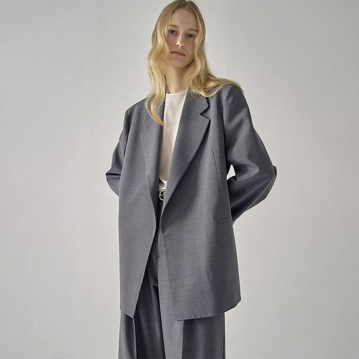 Damen Eleganter Oversized-Blazer mit edlem Schnitt Drune